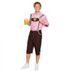 Kostuum - Lederhosen Schmidt - bruin/roze - heren - maat 58/60