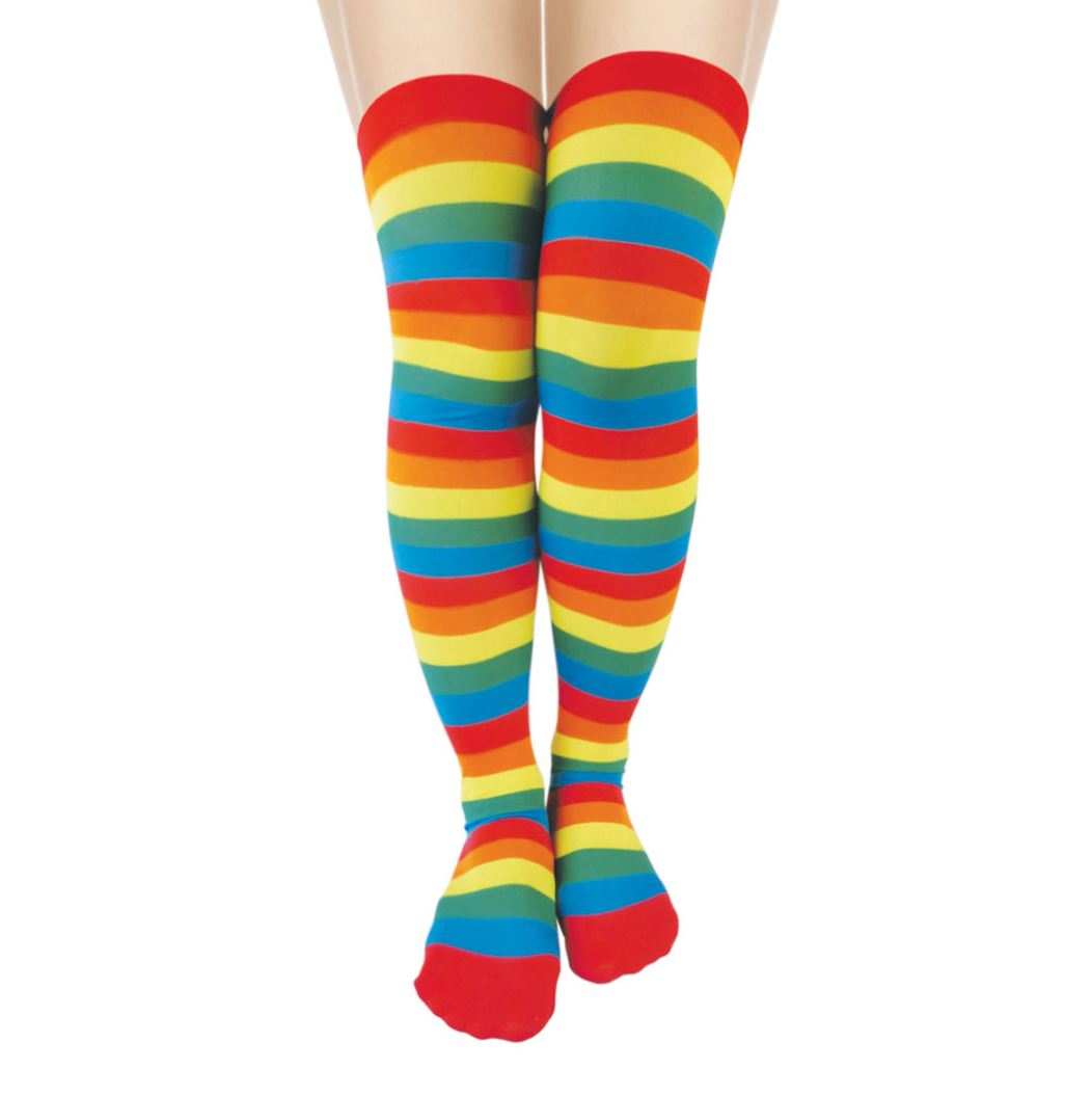 Kousen regenboog one size