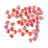 Kralen - hart - rood - plastic - ca. 50 stuks