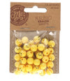 Kralen - smiley - geel - 10mm - ca. 45 stuks