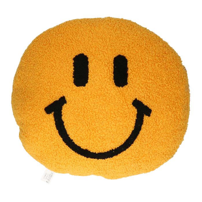 Kussen smiley teddy geel 33cm