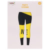 Legging - afzetlint - zwart/geel - one size