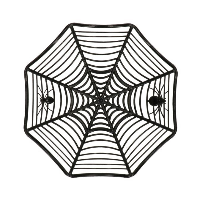 Mandje - spinnenweb - zwart