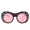 Partybril - rond - zwart/rood/wit