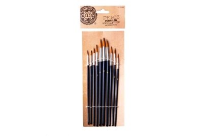 Penselen - acrylverf - zwart - 10 stuks