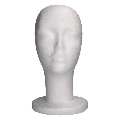 Piepschuim - model hoofd - vrouw - wit