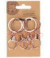 Sleutelhanger - musketonhaak - roségoud - 4 stuks