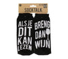 Sokken - Breng dan wijn - zwart - maat 42-46