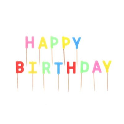 Taartkaartjes - Happy birthday - meerkleurig