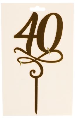 Taartprikker - 40 jaar - goud