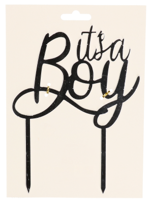 Taartprikker - It's a boy - babyshower - zilver