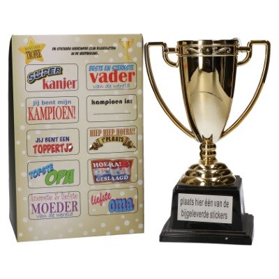Trofee - DIY - stickers - meerkleurig - XL
