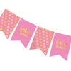 Vlaggenlijn - Babyshower - roze - meisje - 4m