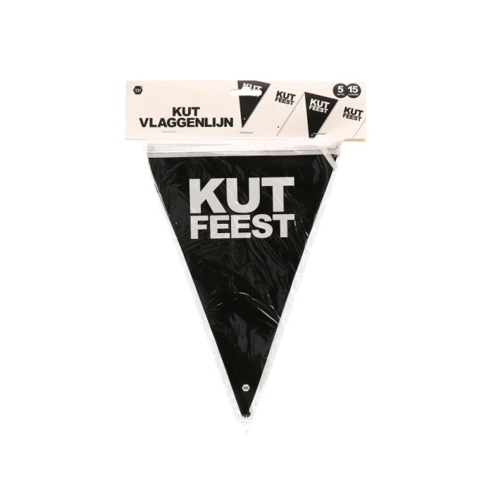 Vlaggenlijn kutfeest zwart 5m