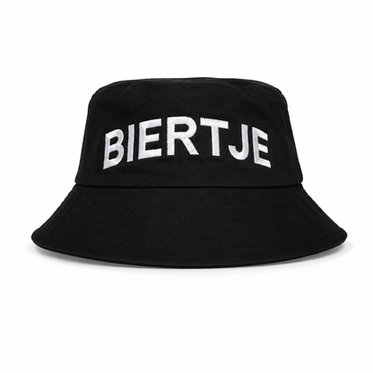 Bucket hat Biertje zwart