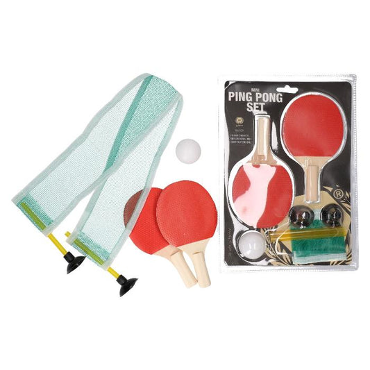 Ping pong set - meerkleurig - mini