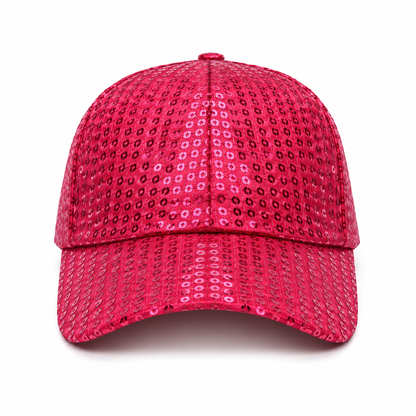Cap pailletten roze