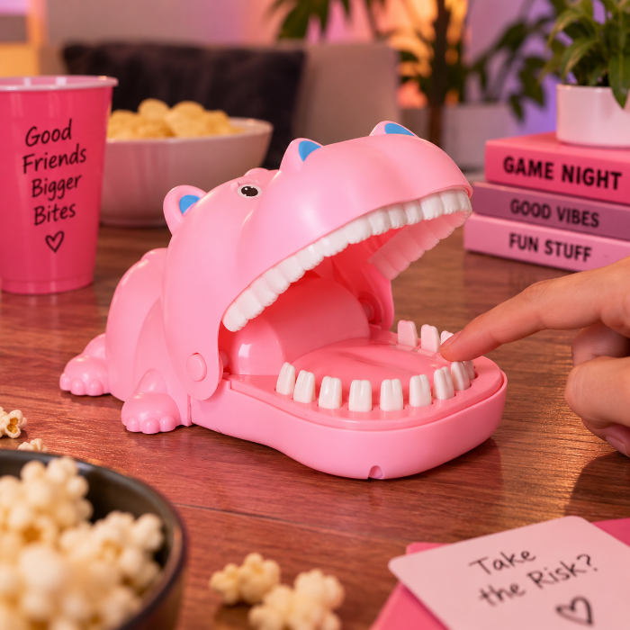 Spel bijtende hippo roze
