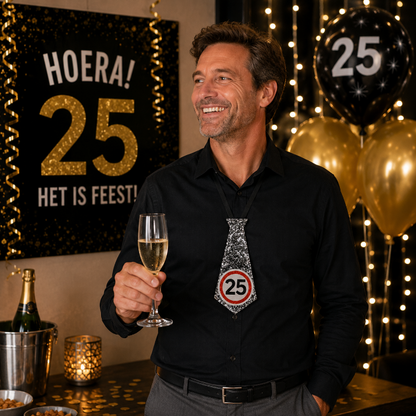 Stropdas 25 jaar verkeersbord