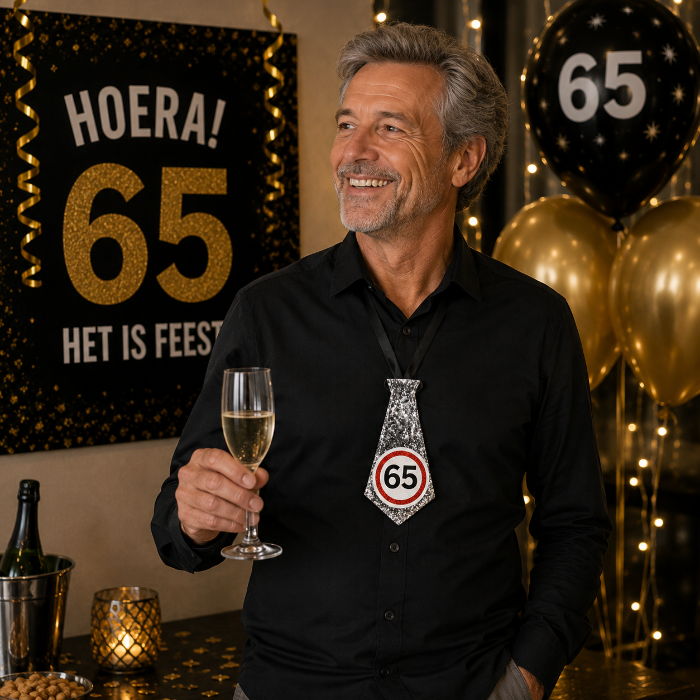 Stropdas 65 jaar verkeersbord
