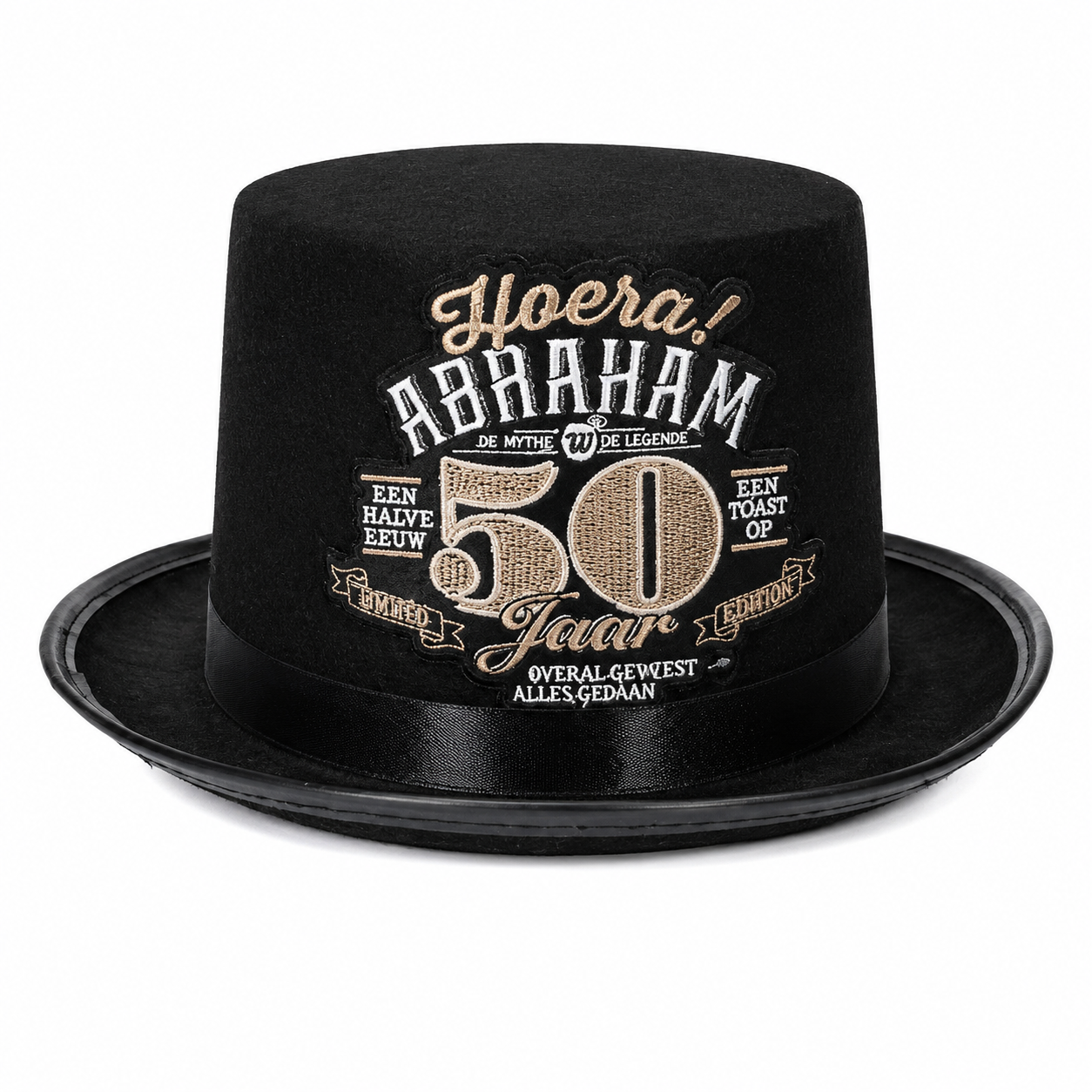 Hoge hoed Abraham 50 jaar