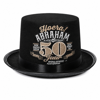 Hoge hoed Abraham 50 jaar