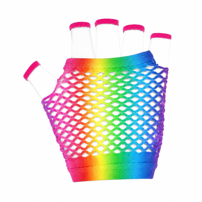 Regenboog handschoenen party