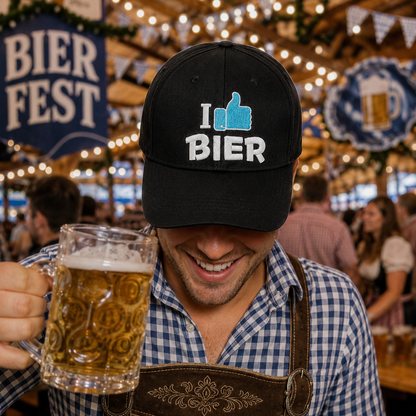 Cap I like beer zwart