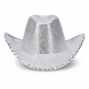 Cowboyhoed pailletten zilver