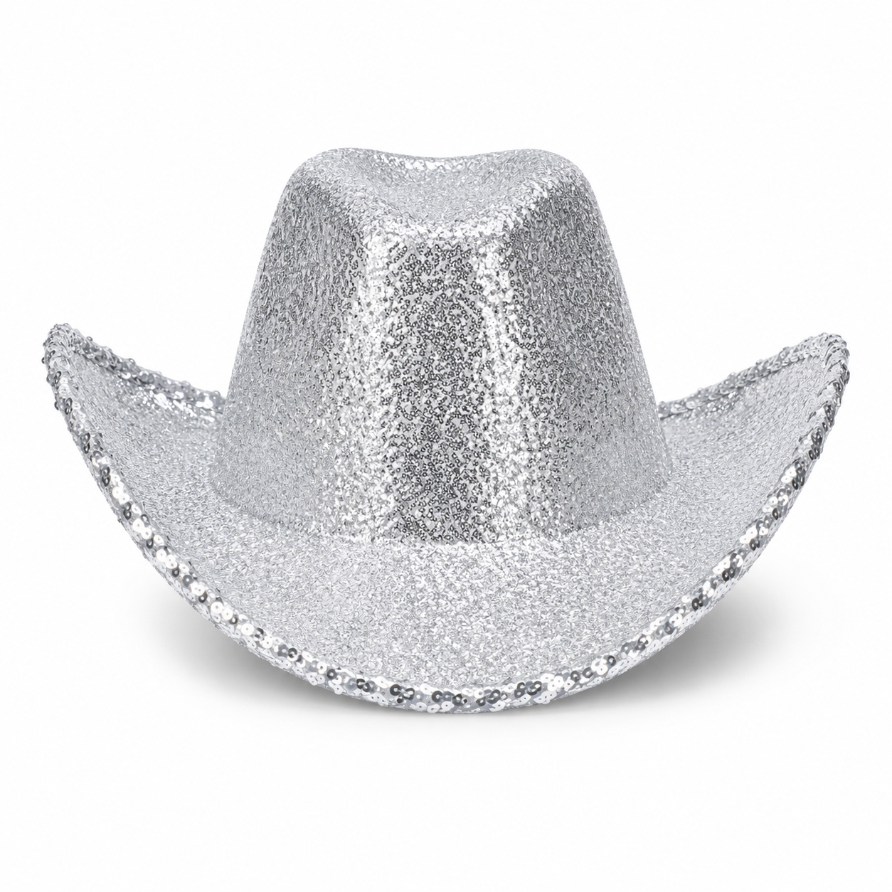 Cowboyhoed pailletten zilver