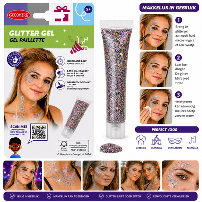 Glittergel multicolor 14ml