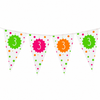 Vlaggenlijn neon 3 jaar - 4m (15 vlaggen)