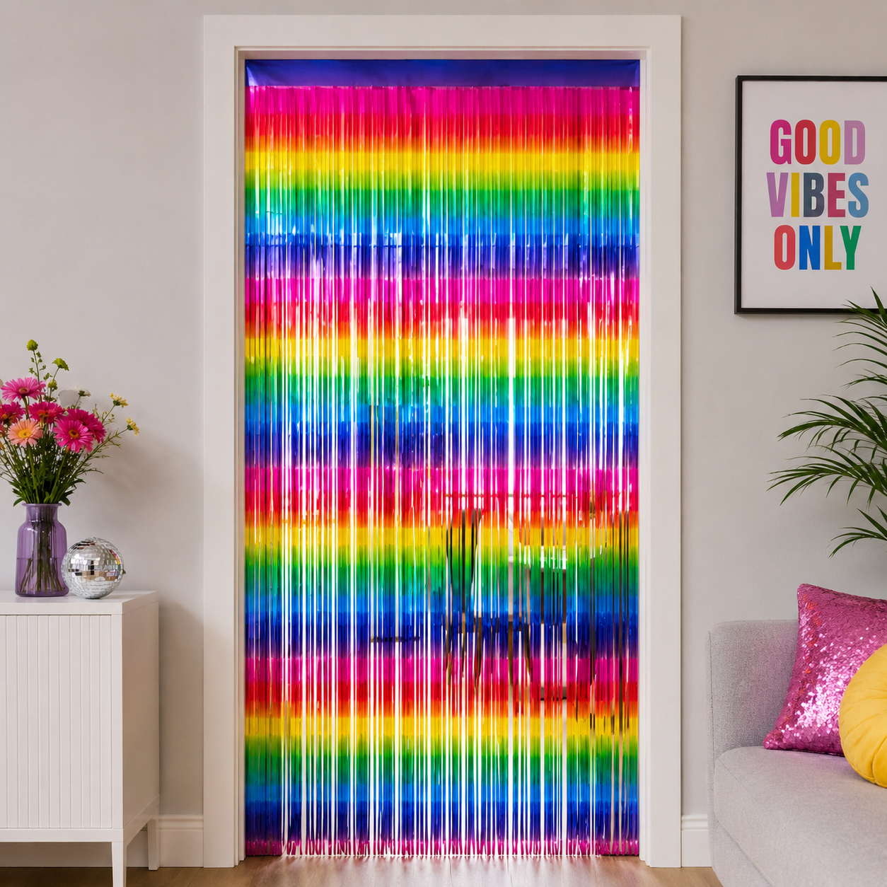 Deurgordijn regenboog 1 x 2 meter