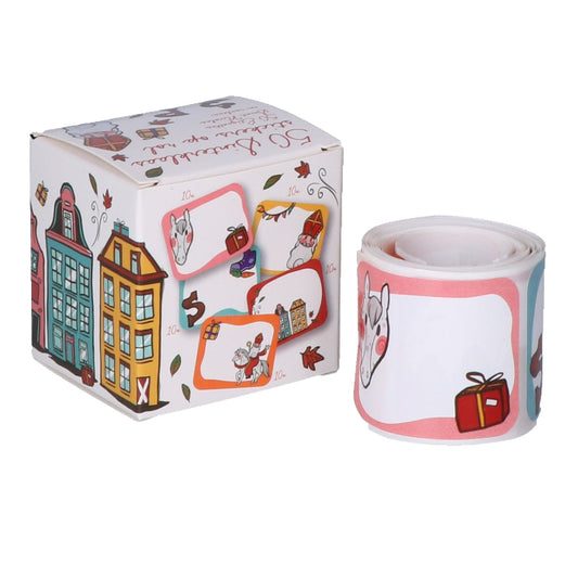 50pcs-stickers-on-roll-in-tray-sinterklaas-feest