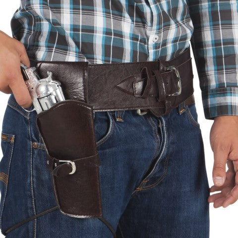 Riem + holster cowboy bruin