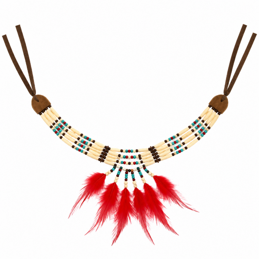 Ketting Indianen sqauw meerkleurig