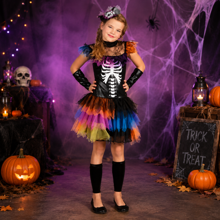 kostuum-skeleton-prinses-meerkleurig-meisje-10-12-jaar