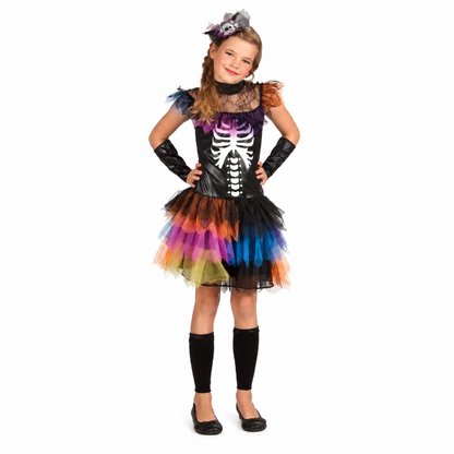 kostuum-skeleton-prinses-meerkleurig-meisje-10-12-jaar