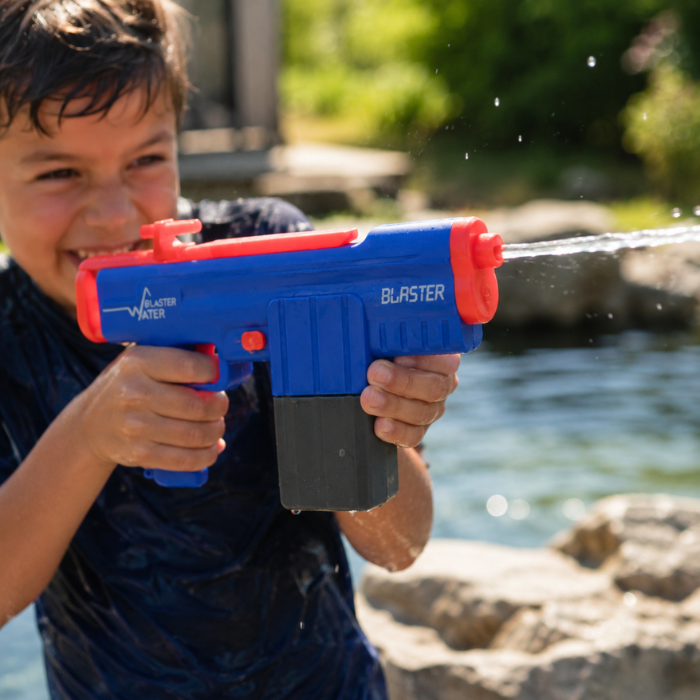 Sun Fun waterpistool elektrisch 34,5cm blauw/oranje