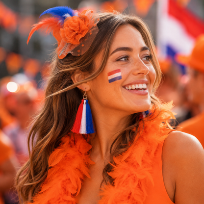Haarclip hoedje oranje
