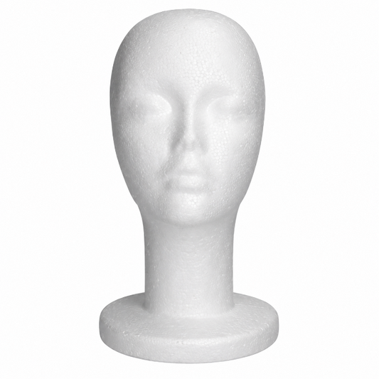 piepschuim-model-hoofd-vrouw-wit