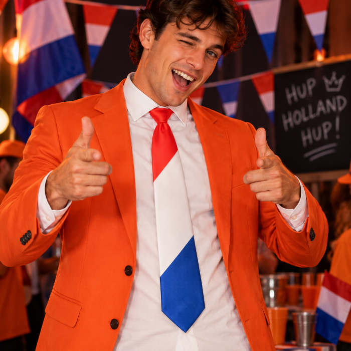 Stropdas Holland rood/wit/blauw