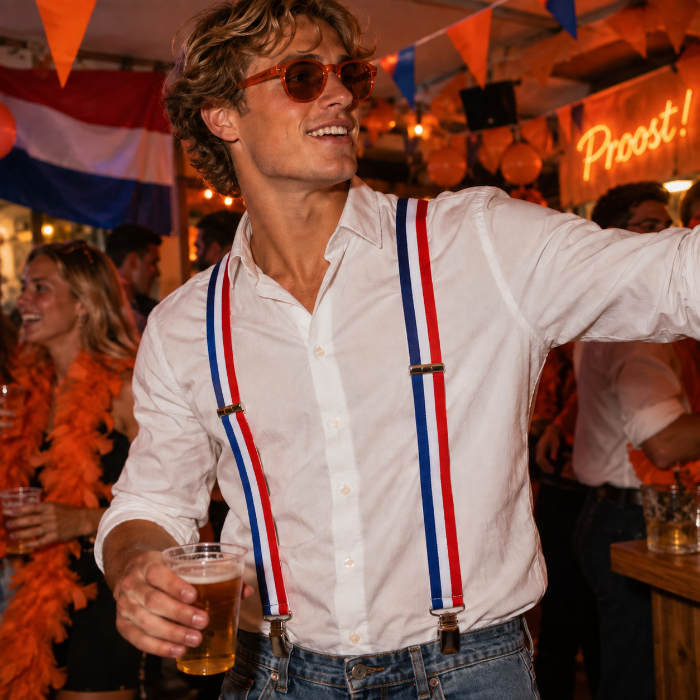 Bretels Holland rood/wit/blauw