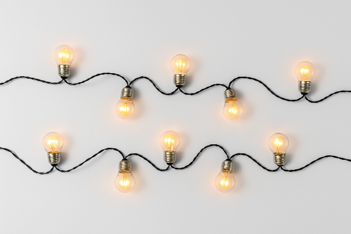 Verlichting - peervorm - warm wit - led licht - 290cm - 10 stuks