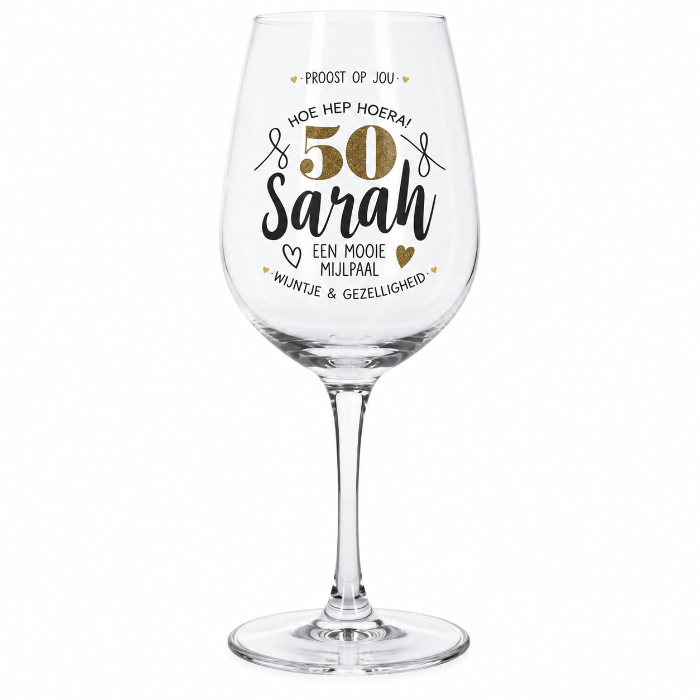 wijnglas-sarah-rosegoud-50-jaar