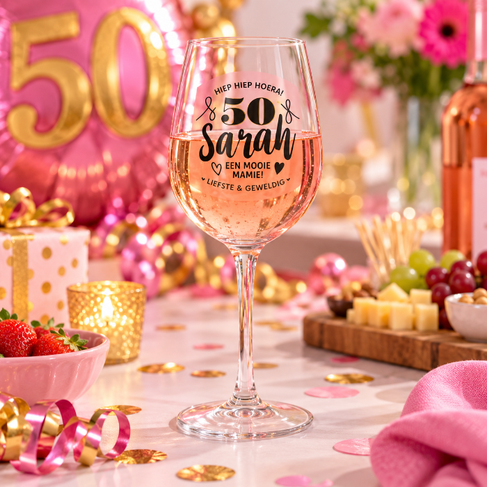 wijnglas-sarah-rosegoud-50-jaar
