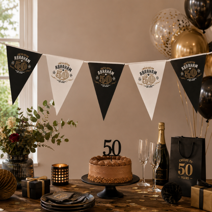 Vlaggenlijn Abraham 50 jaar - 4m