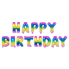 Folieballon Happy birthday Regenboog - 37 cm