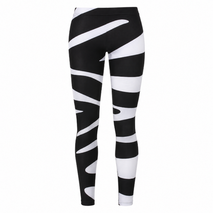 Legging zebra zwart/wit - one size