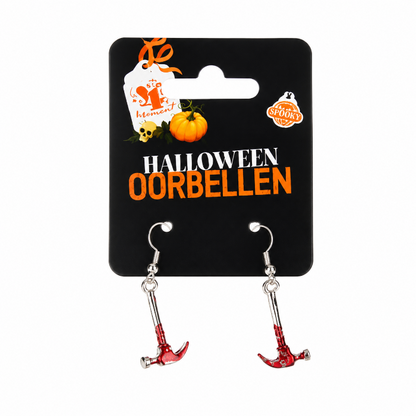 oorbellen-halloween-hamer-zilver-rood-1
